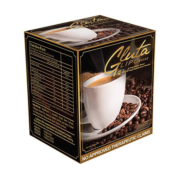 Gluta Lipo 10-Sachets Coffee 12-in-1 Slimming & Whitening 1 Pack