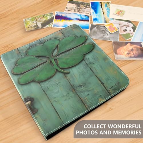 Álbum de fotos Scrapbook adhesivo DIY vintage con 3 anillos, 40 páginas, 11.8 x 11.2 pulgadas miniatura 5