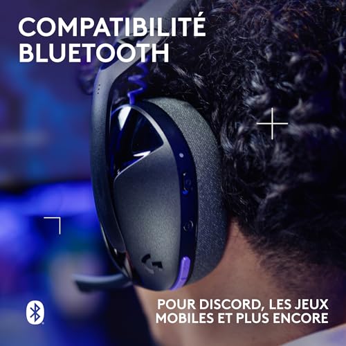Logitech G G321 Lightspeed, Casque Gaming Bluetooth sans Fil, Confort et Ajustement dynamiques, Micro à Tige 16 kHz, + de 20 h d’autonomie, PC, PS4, PS5, Nintendo Switch, Mobile - Noir