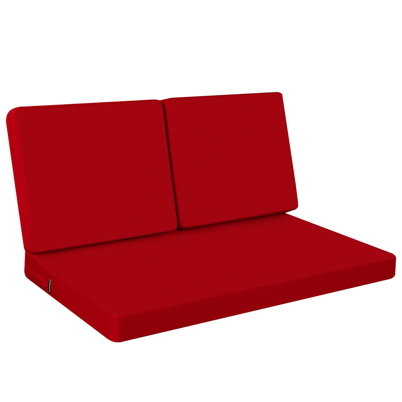 idee-home outdoor loveseat cushions, waterproof patio loveseat cushion, outside couch hampton bay deep seat cushion replacement set, patio love seat sofa cushions for furniture, 46" x 26" red - single cushion only
