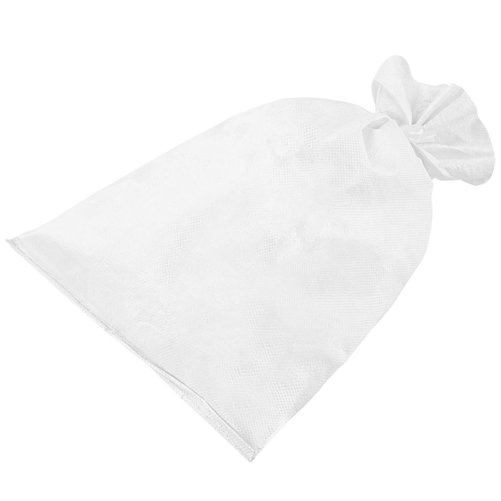 FUNSUEI Lot de 60 Sac a gravats Blancs, 45 x 77 cm, Sac de Sable Vide avec Cordon de Serrage en polypropylène à remplir