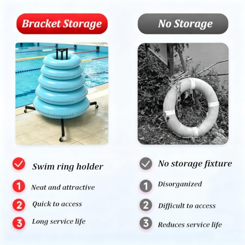 Estante apilable impermeable para piscinas natatorios y parques acuáticos 3