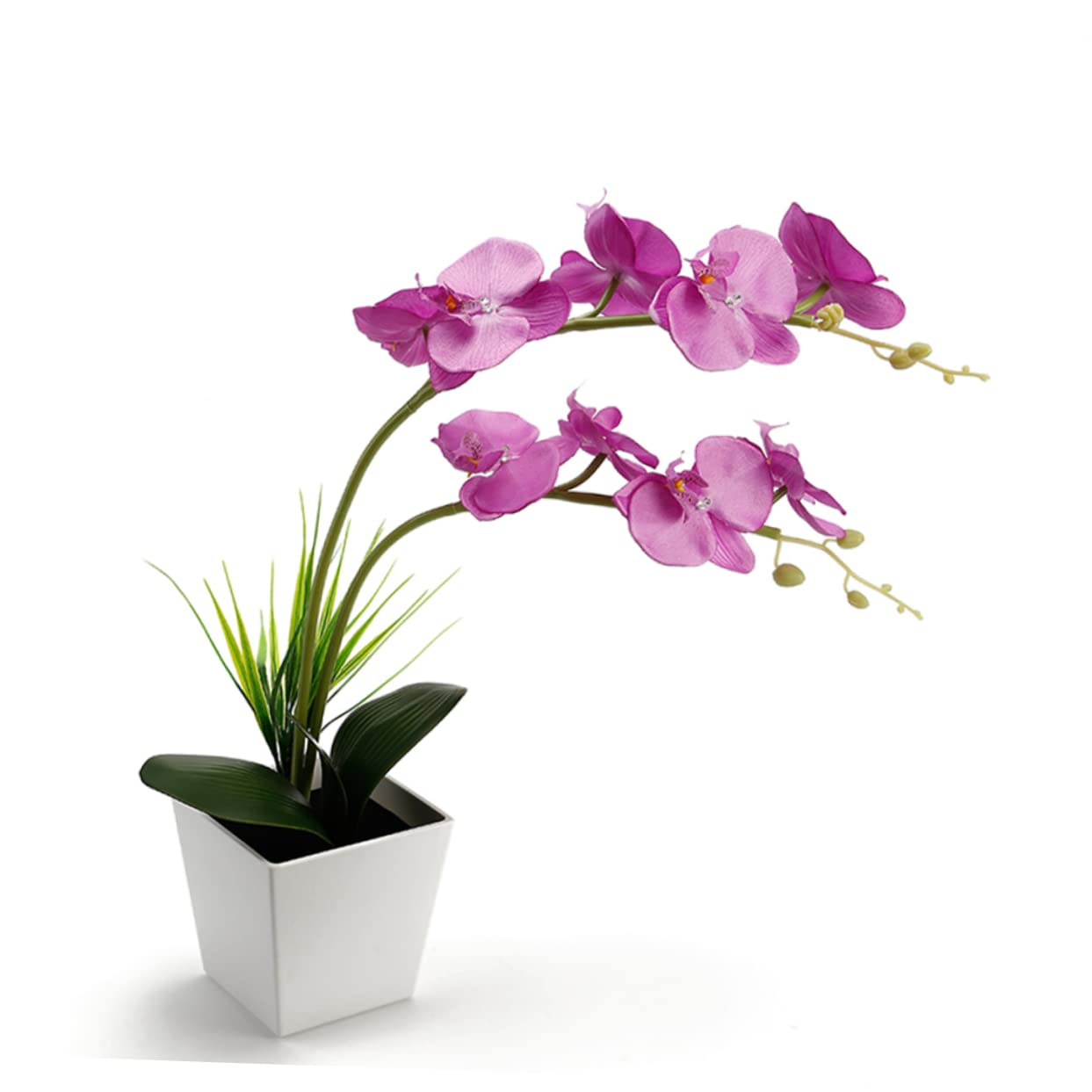 Zerodeko Lámpara LED de Orquídea Púrpura Flores Artificiales