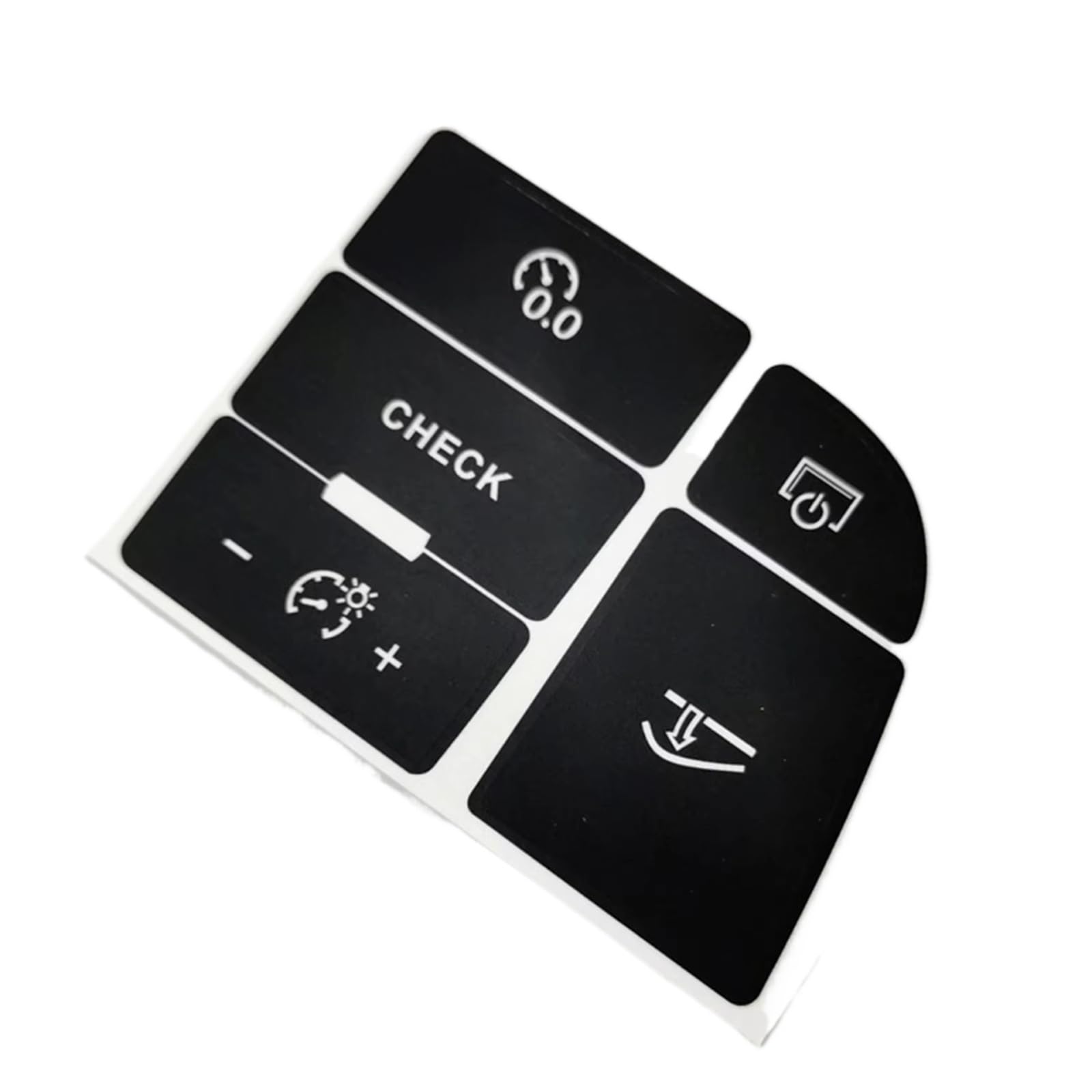 Mrsatxhpm Black Left-Hand Drive Interior Button Stickers Compatible With A6 A6l