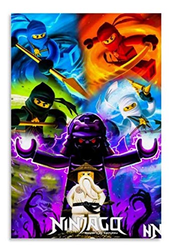 DPFRY Anime Ninjago Affiche Peinture Décorative Toile Mur Art Salon Affiche Chambre Peintures Js105Cq 40x60cm sans Cadre