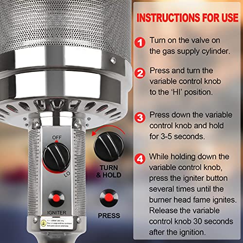 Outdoor-Patio-Heater-48000-BTU-Patio-Propane-Heater-Stainless-Steel-with-Wheels-Standing-Portable-Heater-for-Outdoor-UseGrey