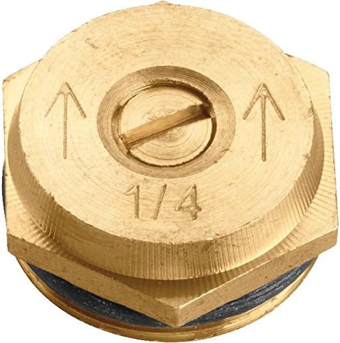 Orbit Paquete de 3 boquillas (6 boquillas en total) de 15 pies de pulverización de un cuarto de patrón de latón, rosca macho, paquete de 2