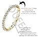 OUFER Gold Hinged Segment Earring Hoop 18G Stainless Steel Cartilage Earrings Clear CZ Paved Tragus Helix Earrings Cartilage Earring Septum Nose Ring Hoop