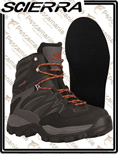Scierra Botas DE VADEO X-Force Wading Shoe - Black, 45, Felt