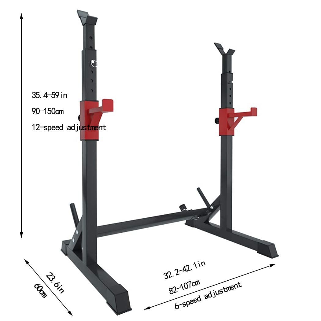 Rack per Squat con bilanciere Regolabile, Supporto per Esercizi Multifunzione con Rack per Squat Regolabile, Attrezzatura per Fitness Indoor