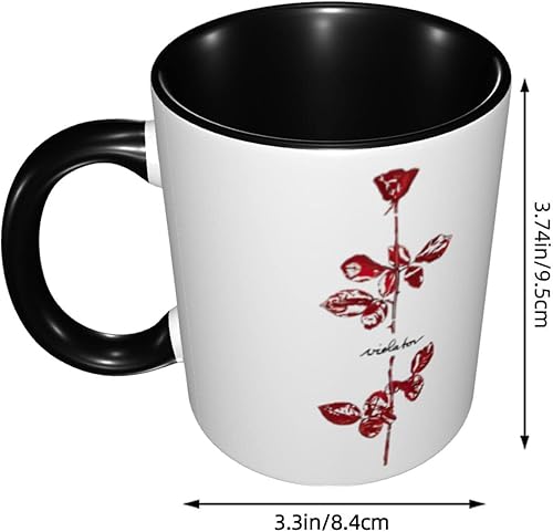 Miniatura 3 de Depeche Rock Mode - Taza de café de cerámica para oficina, hogar, té, café con leche, expreso, bebida caliente, 12 onzas