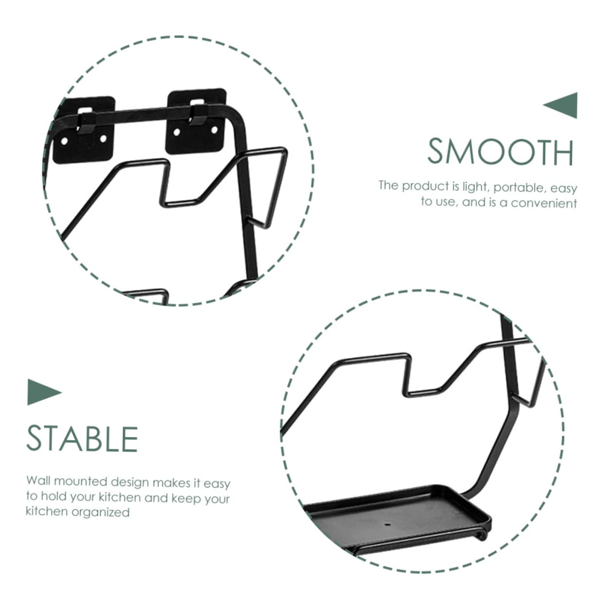 MAGICLULU Support Noir Planche Casseroles de Mural Couvercles pour Cuisine