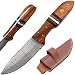 Old Ram Handmade 9.5-Inches Custom Damascus Steel Fixed Blade Skinner Knife With Sheath