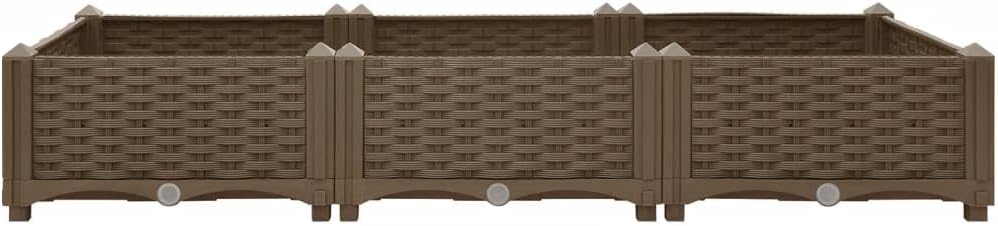 Raised Bed 47.2"x15.7"x9.1" Polypropylene Lawn Planters
