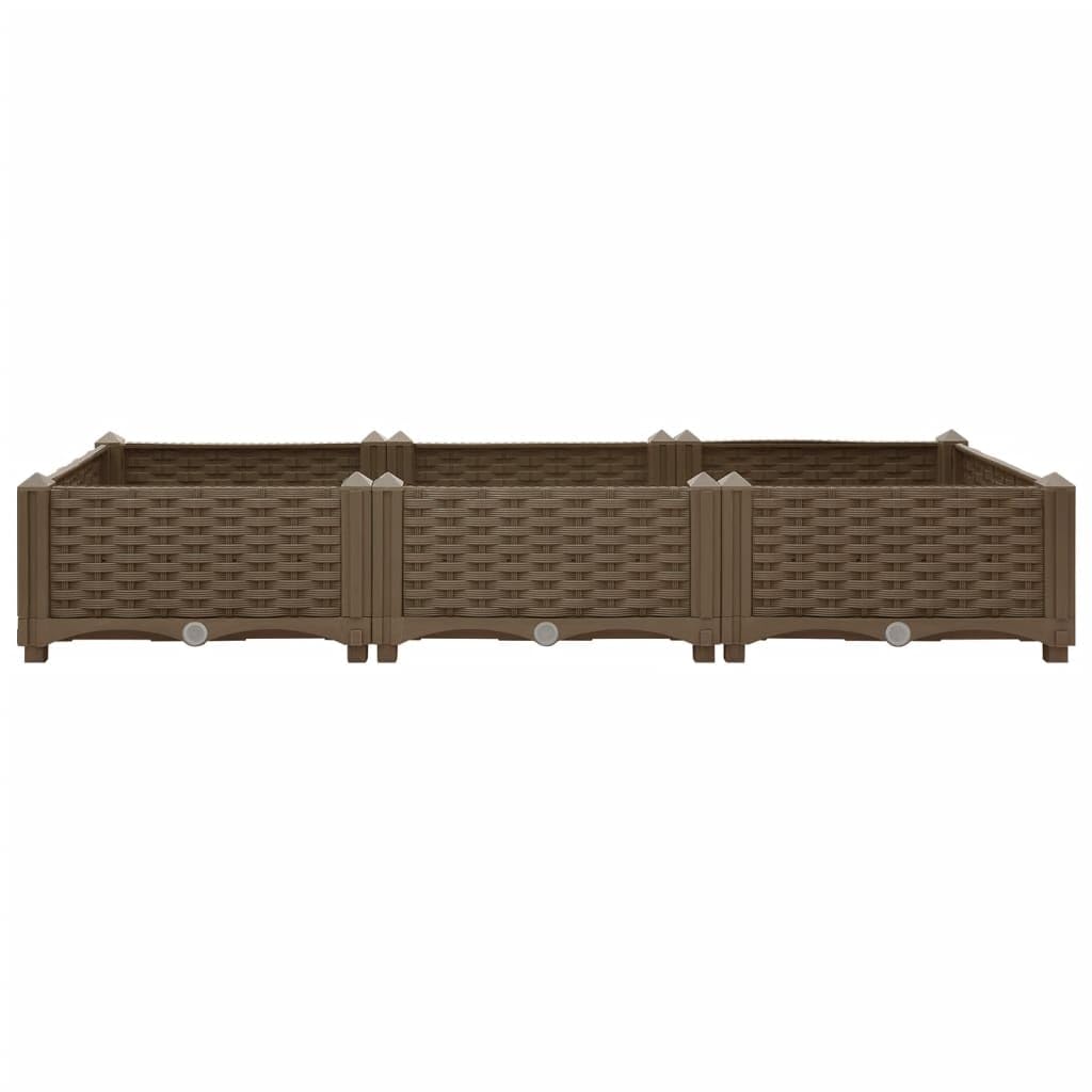 Fioriera Rialzata 120x40x23 cm in Polipropilene,Cassetta da Giardino Alta in Polipropilene Perfetta per il Tuo Balcone, Cortile o Orto Domestico Vasi e accessori per piante