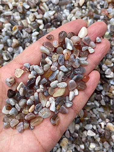 Image of GAF TREASURES 2 oz Lot Natural Botswana Agate Semi Tumbled Gemstone Chips, Crushed Mini Crystals, Undrilled Crystal Chips