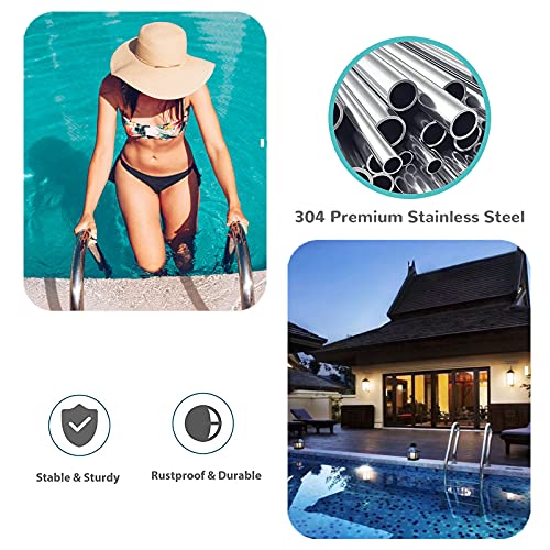 Escalera para piscina de acero inoxidable Heavy Duty 200kg miniatura 2
