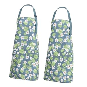 Zerodeko 2 Stück Grün Polyester Schürze