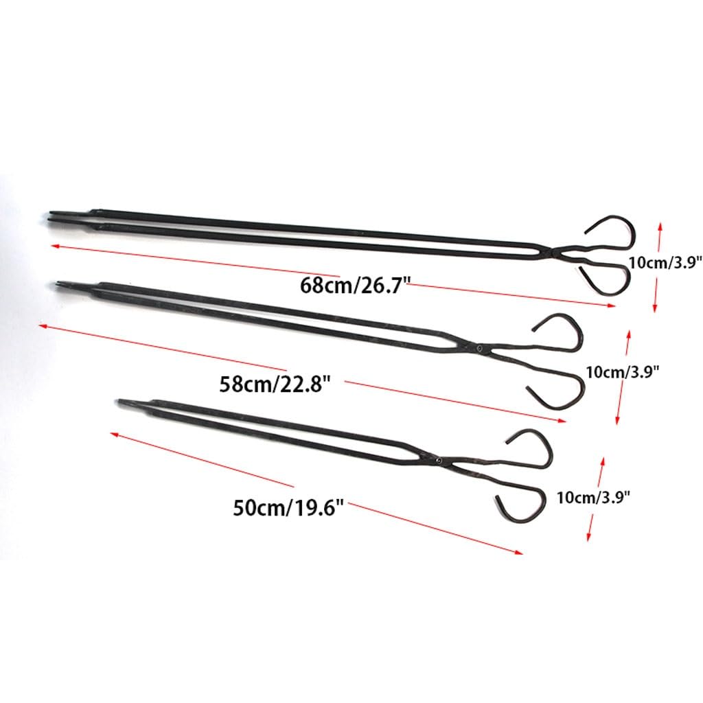 Pinze for caminetti ad alta resistenza, pinze for legna da ardere e tronchi da interno for la movimentazione di carbone e detriti(A 68cm/26.7")