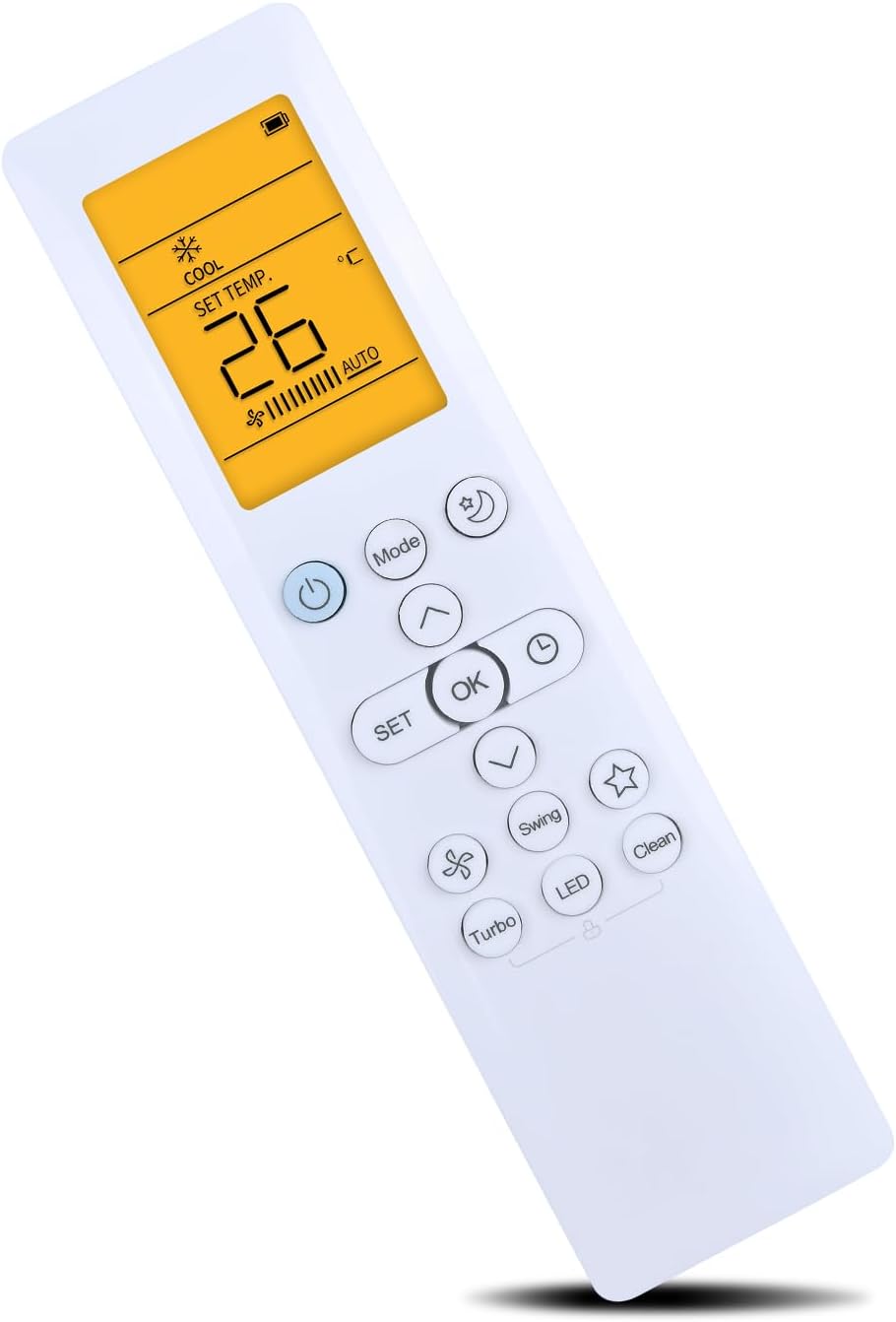 Replaced Remote Control for Cooper&Hunter Air Conditioner Sophia,MIA,Olivia and Astoria Series SEER2 CH-NY12MIA-115VO/I CH-NY06MIA115VO/I CH-NY09MIA-115VO/I CH-NY24MIA-230VO/I CH-NY18MIA-230VO/I