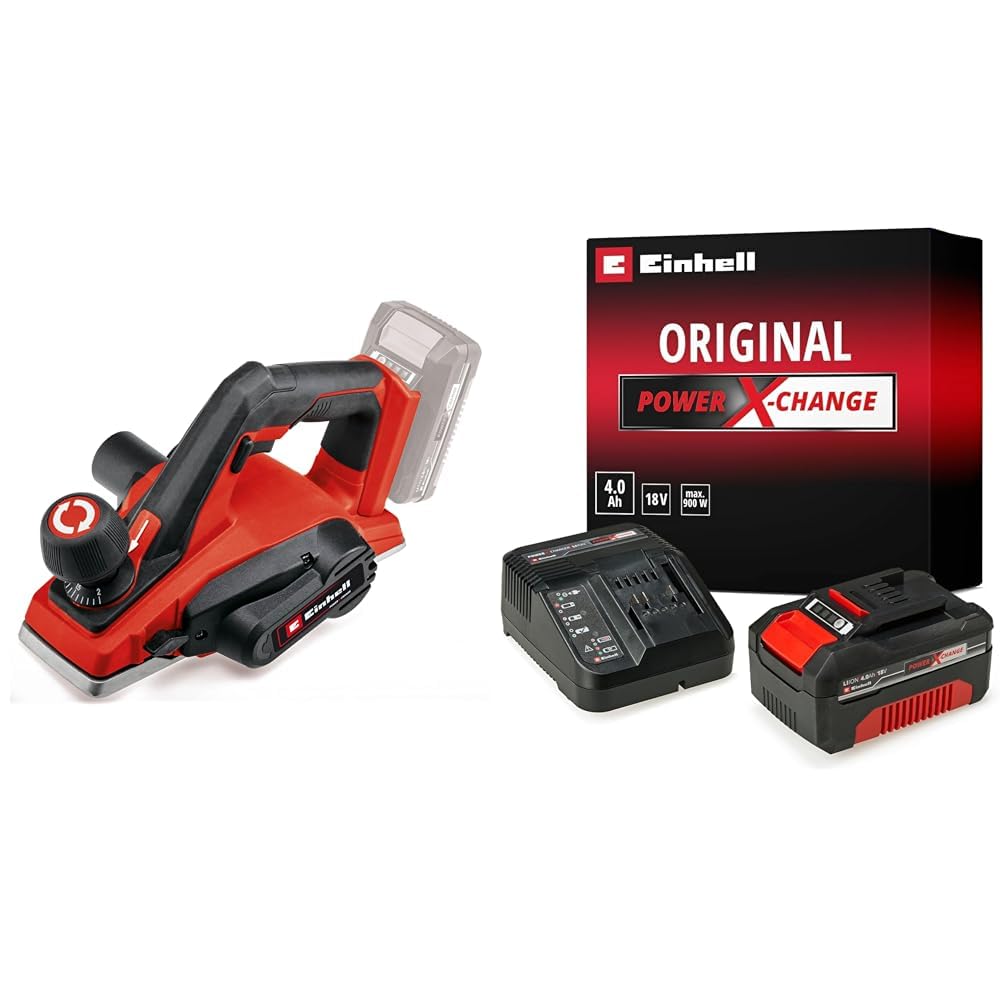 Einhell TE-PL 18/82, rabot sans fil, profondeur 2 mm, patin repos auto