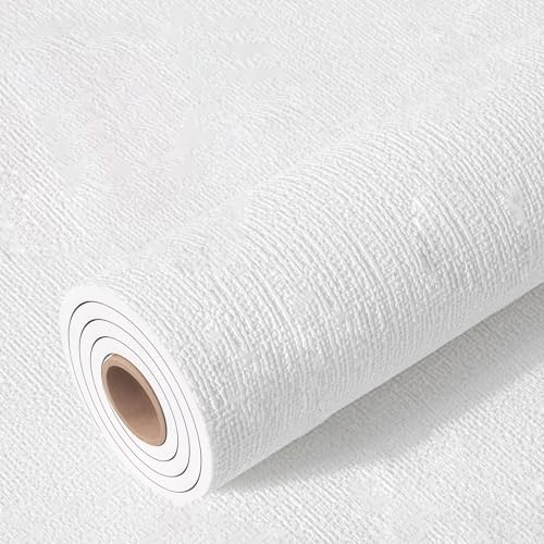 Jievmrs Azulejos Adhesivos Cocina Calcomanías de Pared Blancas Autoadhesivas, Pegatinas Impermeables para Reemplazar Azulejos de Techo, Azulejos Adhesivos para Salpicadero de Cocina(35m/114.8ft)
