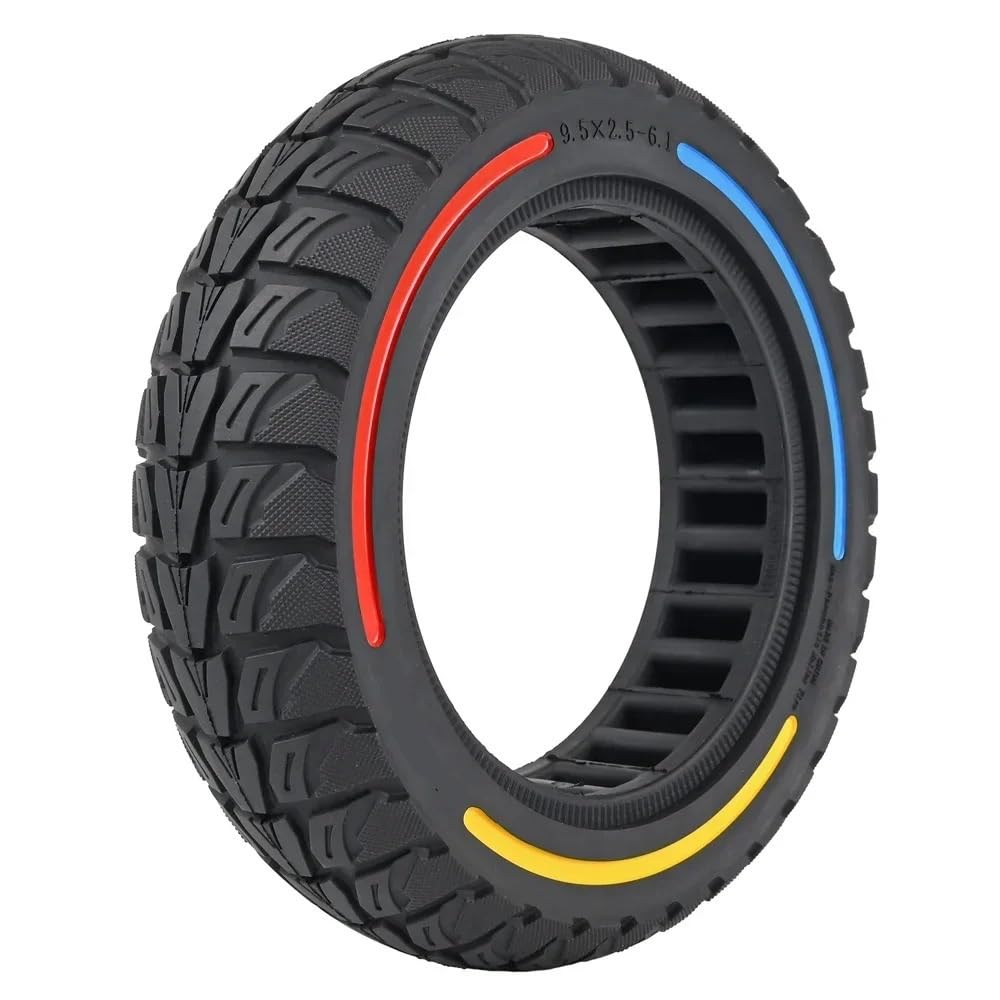 Monopattino elettrico Fit For pneumatici pieni da 9,5 pollici, ammortizzatore a nido d'ape, ruota durevole, pneumatici in gomma da 9,5x2,50-6,1 pollici