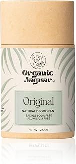Organic Jaguar Aluminum Free Deodorant for Women and Men, 100% Natural Deodorant with Coconut Oil, Shea Butter, Baking Soda Free, Safe for Sensitive Skin, Long Lasting, Unisex, 2 oz