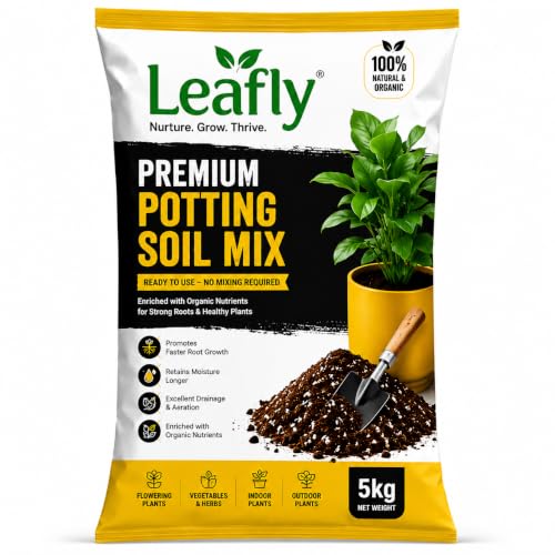 Image of Leafly Organic Fertilizer Potting Soil Mix Fertilizer for Plants (5 Kg)