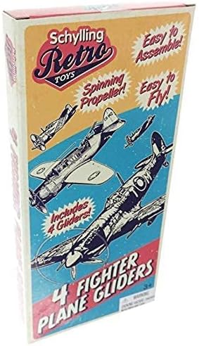 Miniatura 4 de Schylling Retro Gliders - Aviones deslizantes con hélices giratorias (paquete de 4)