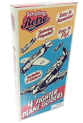 Schylling Retro Gliders - Gliding Planes with Spinning Propellers (Pack of 4) - Thumbnail 4
