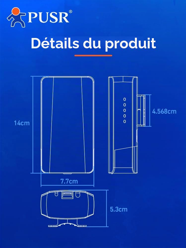 Pont sans fil Gigabit point à point/multipoint double bande 5,8 G WiFi IP64 étanche jusqu'à 2 km 300 Mbps haute vitesse passive 8dBi Antenne à gain élevé 100 Mbps Port LAN extérieur CPE