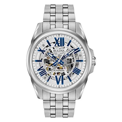 Relógio Masculino Bulova Classic Sutton Automatic Aço 96A187