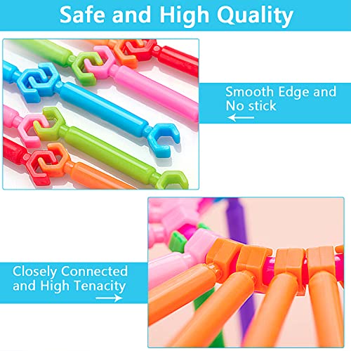 Juboury 1054Pcs Building Toy Building Blocks Bars Different Shape Educational Construction Engineering Set 3D Puzzle, Interlocking Creative Connecting Kit, Great STEM Toy for Both Boys and Girls - Image 5