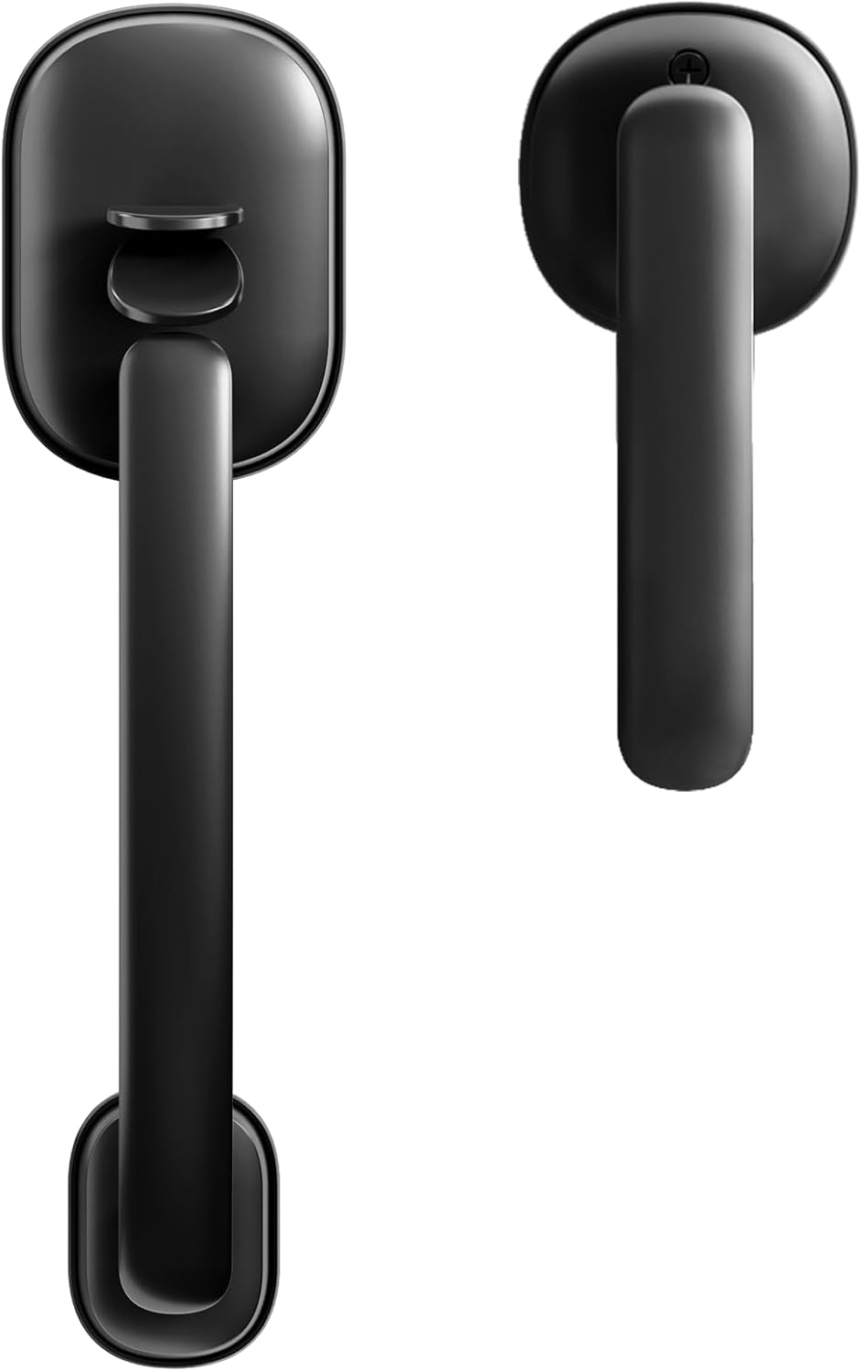 ARPHA Front Door Handleset,Entry Door Handle and Reversible Handle Lever,Single Cylinder Front Door Handle Only,Matte Black Finish,Non-Locking