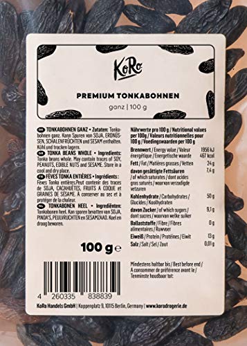 KoRo - Premium Tonkabonen heel - 100 g - Waardeverpakking - Intense smaak van vanille - Zonder additieven - Afbeelding 5