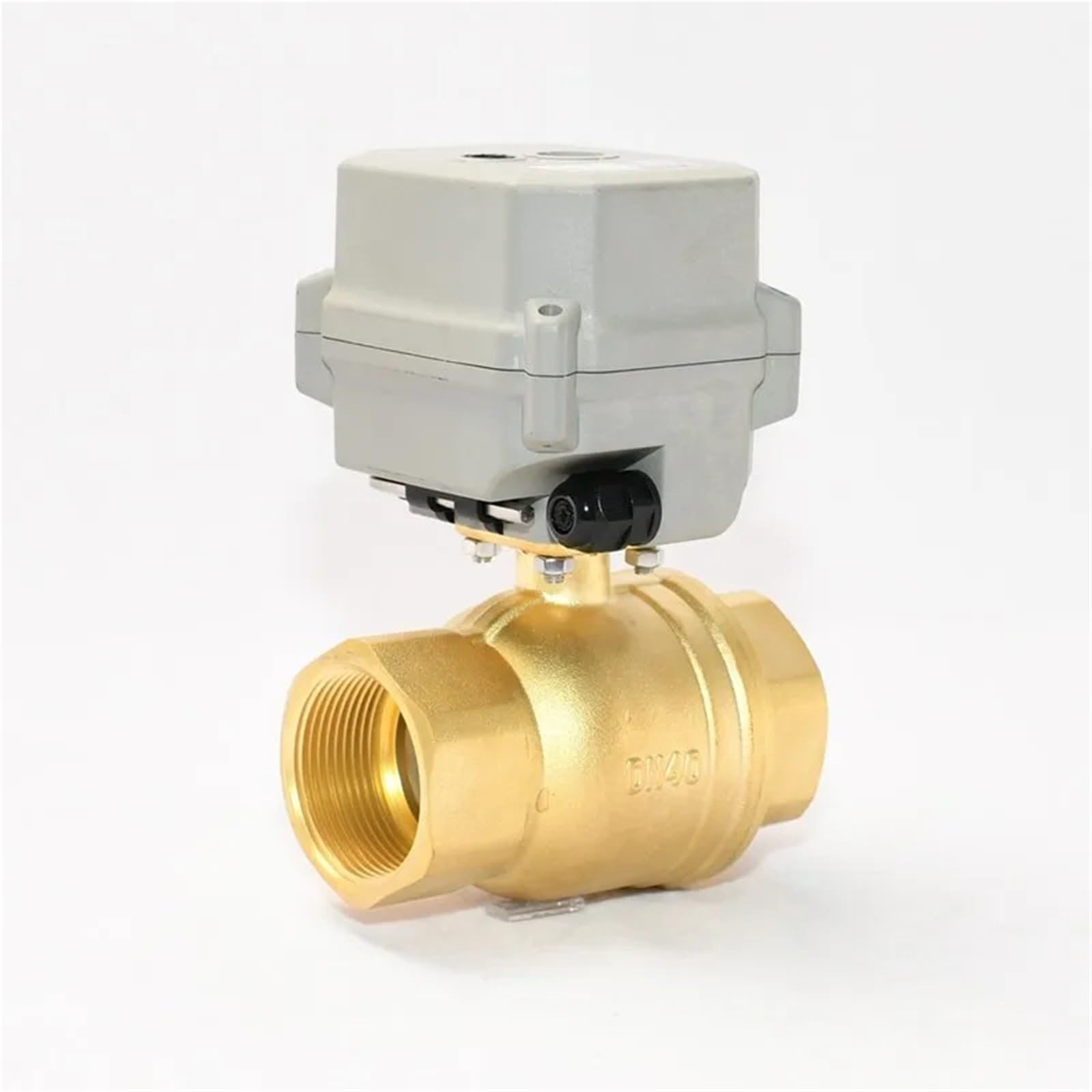 Válvula de Bola eléctrica latón 2 vías DN40 (1-1/2'') | CC 12 V/24 V | BSP/TNP | con anulación Manual | válvula solenoide(BSP_DC12V_CR501)