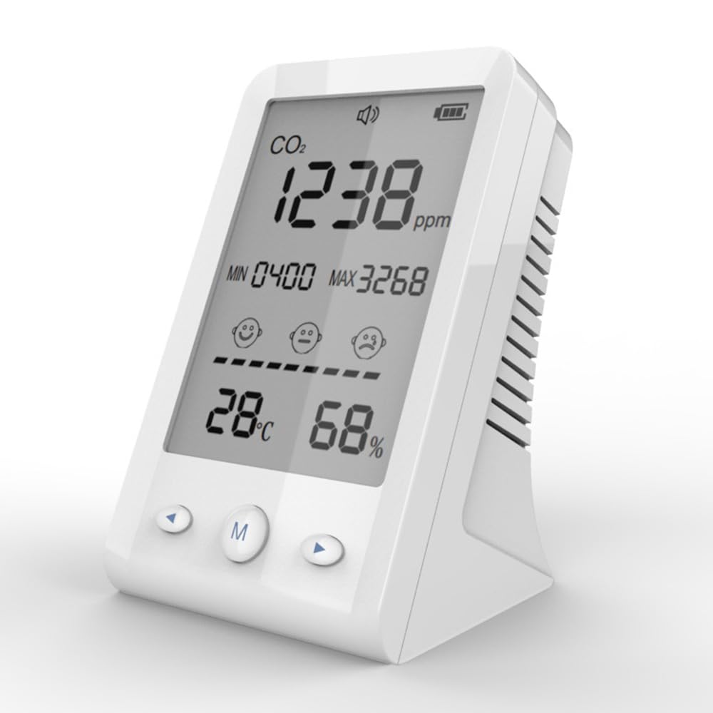 Gas Detector, CO2 Infrared NDIR Sensor Air Quality Detector Carbon Dioxide Temperature Humidity Monitor