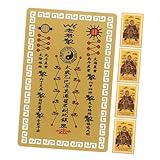 Toyvian 5 Stück Chinesische Amulettkarten Taisui Goldkarten aus Schutz und Segen Feng Shui Glücksbringer Dekoration für Zuhause Büro Auto Leicht und Kompakt zum Chinesischen Neujahr