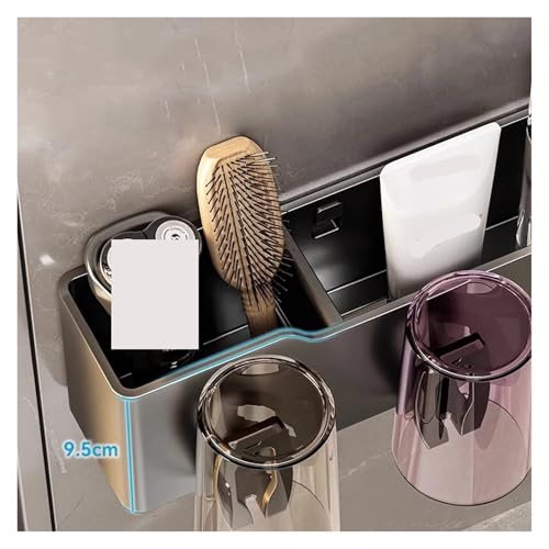 Porte-Brosse à Dents et Distributeur Mural pour 3 Personnes