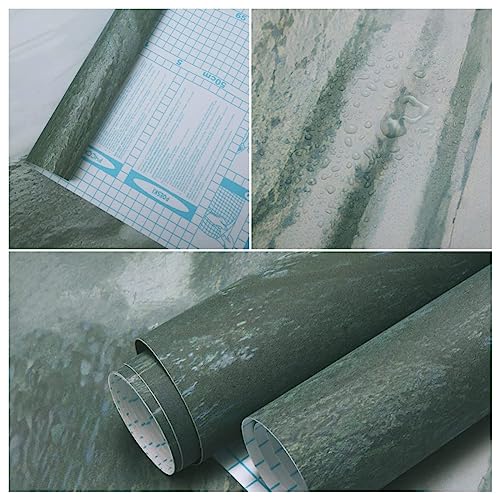 Dimoon 118"X15.5"X2 Rolls Green White Sea Waves Spray Peel And Stick Wallpaper Green Wallpaper Contact Paper Sea Waves Self Adhesive Wallpaper Removable Wallpaper Textured Shelf Liner Wall Decal Vinyl #TOP3