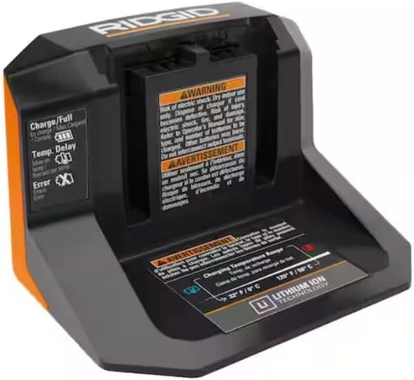 RIDGID 18V Volt Lithium-Ion Charger Commercial Heavy Duty (Renewed)
