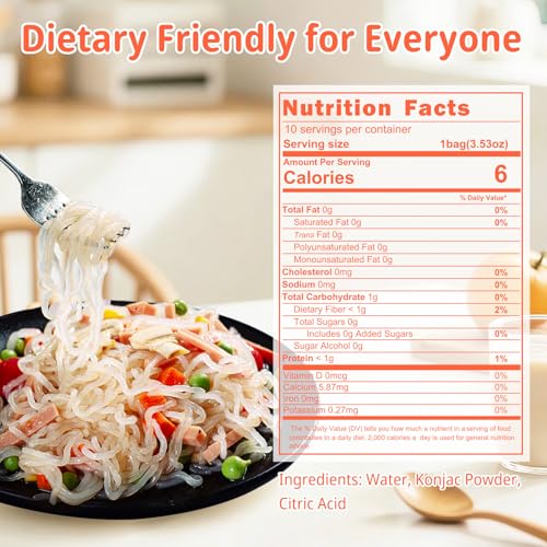 Image of VOLO VERO Konjac Noodles 10 Pack, Shirataki Pasta, Low Calorie Keto Noodles | Gluten Free, Vegan, Low Carb, Plant Based, Zero Sugar, Fat Free, Low GI, Quick Preparation, Pasta Alternative