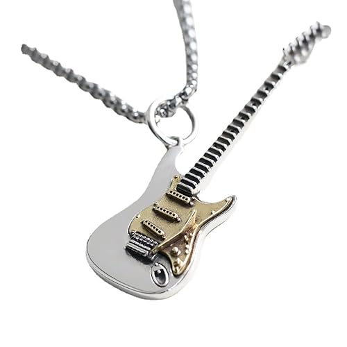 Collier ras du cou en forme de guitare de musique