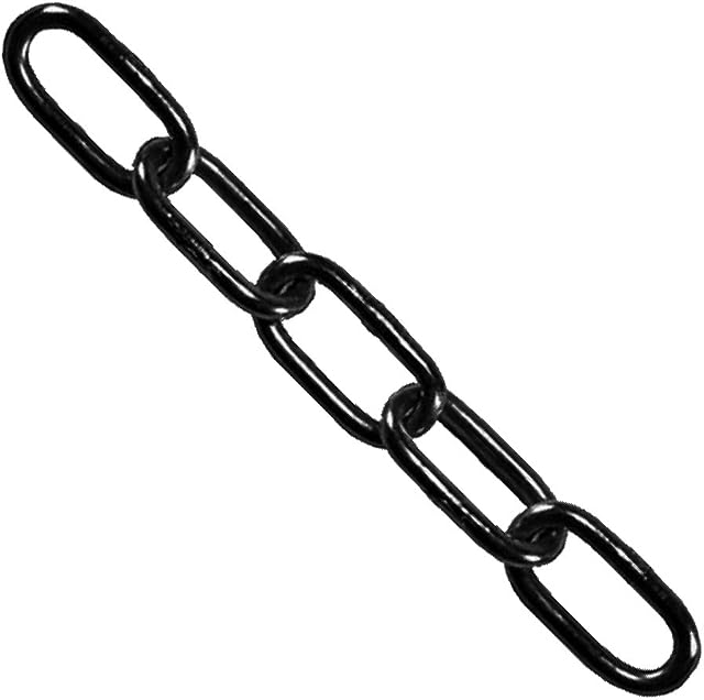 Faithfull FAICHCUT40B Black Japanned Chain 4 mm Link Dia. x 2.5 m Long. 120 kg Load Limit