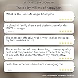 MIKO Massageador de pés com amassamento profundo, compressão, shiatsu e calor para fascite plantar, neuropatia – serve até homens tamanho 12 glide
