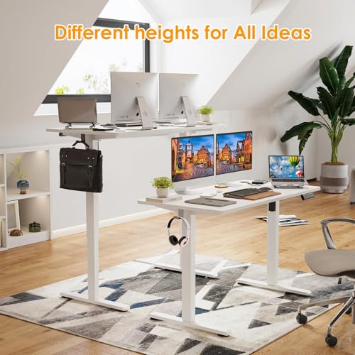 Image of STARY Electric Standing Desk Adjustable Height Sit Stand Home Office Desk with Splice Board