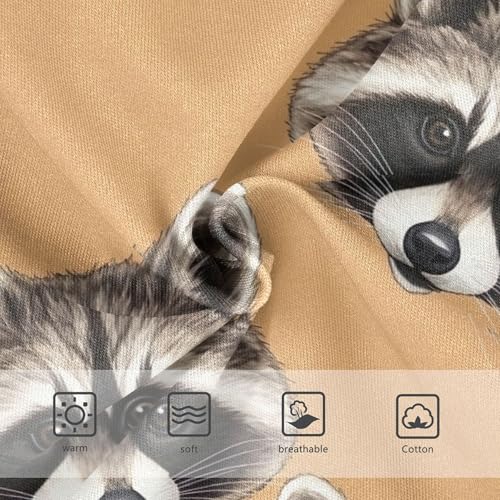 Cotton Toddler Underwear Floral Drawn Brown Raccoons Orange Girl Panties Cute Fancy Briefs Underpants 2t3