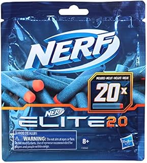 Nerf Elite 2.0 20-Dart Refill Pack - Includes 20 Official Nerf Elite 2.0 Darts, Compatible With All Nerf Elite Blasters