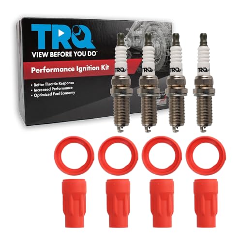TRQ Ignition Coil and Spark Plug Kit 8 Piece Compatible with 2008-2009 Mitsubishi Lancer